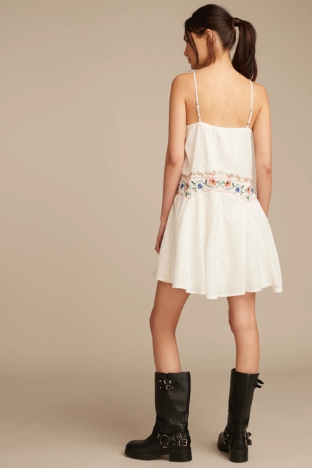 EMBROIDERED STRAPPY MINI DRESS, image 3