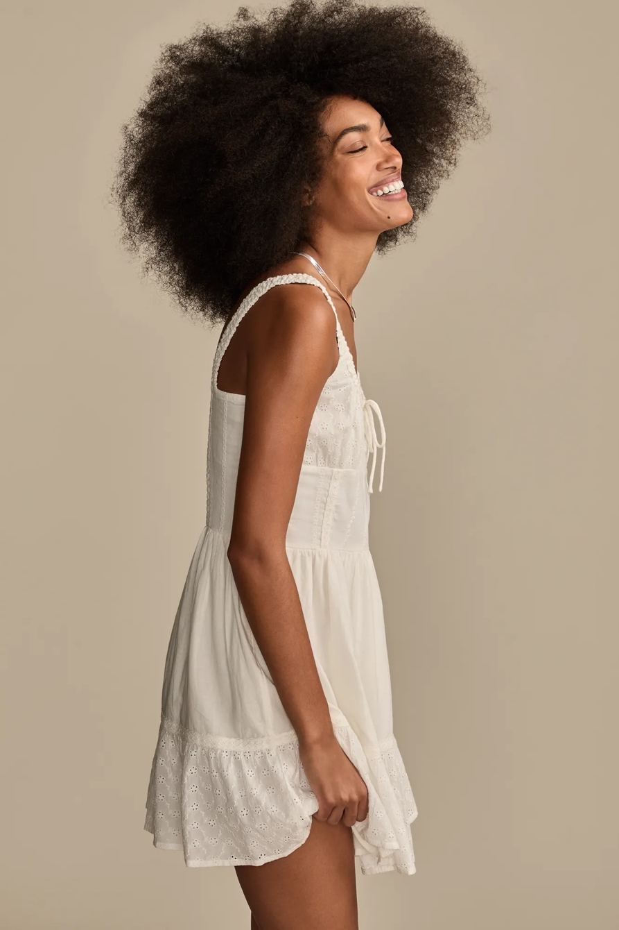CORSET EYELET MINI DRESS, image 5