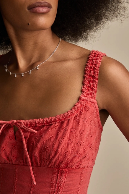 CORSET EYELET MINI DRESS, image 3