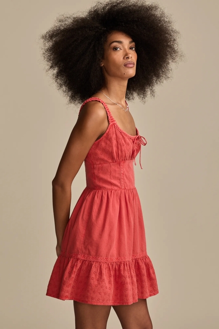 CORSET EYELET MINI DRESS, image 4