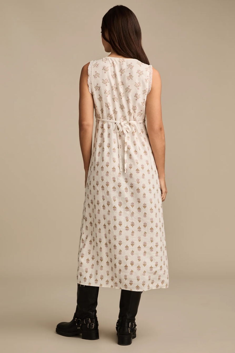 PRINTED BUTTON FRONT MAXI DRESS, image 3