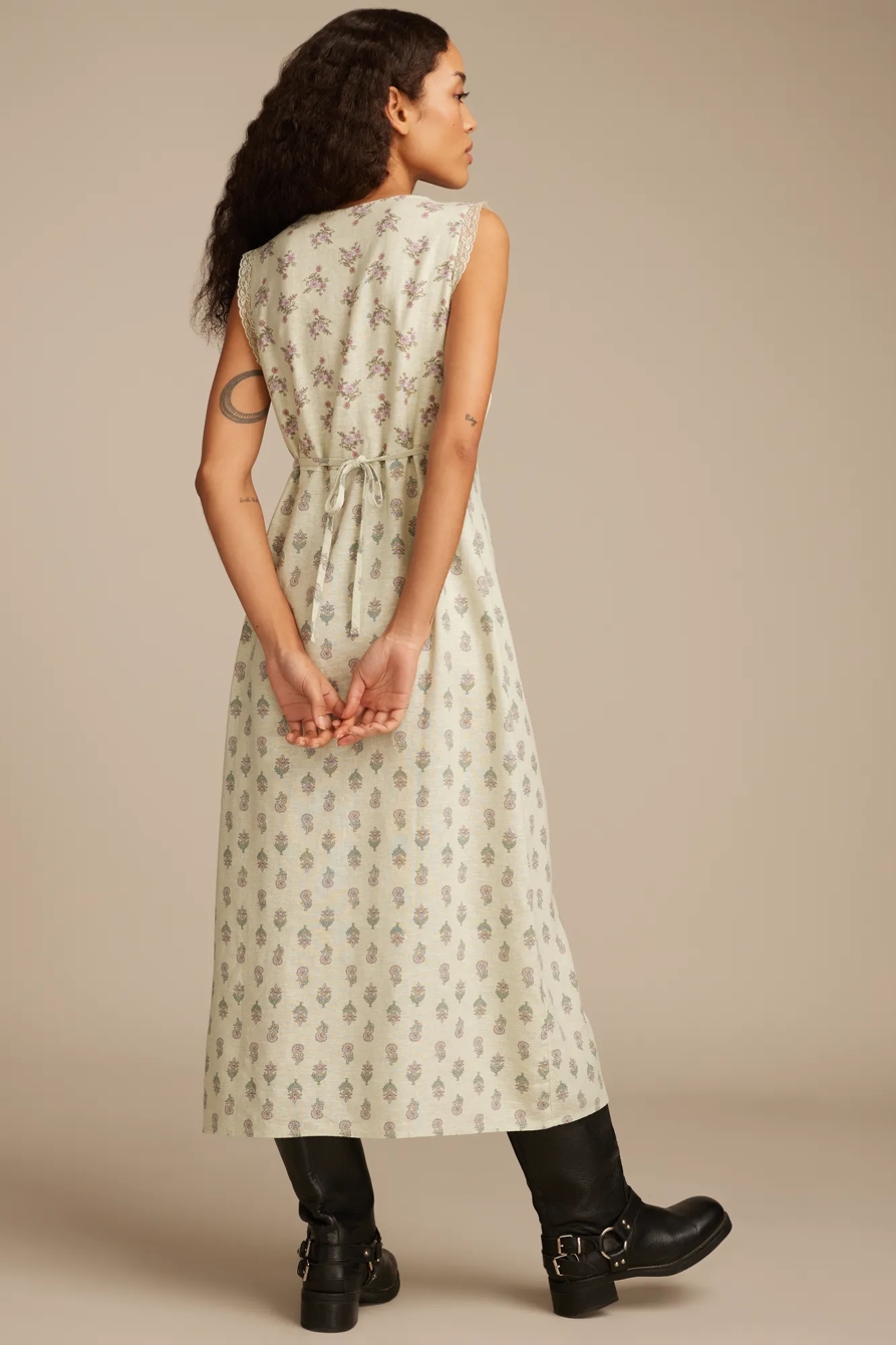 PRINTED BUTTON FRONT MAXI DRESS, image 3