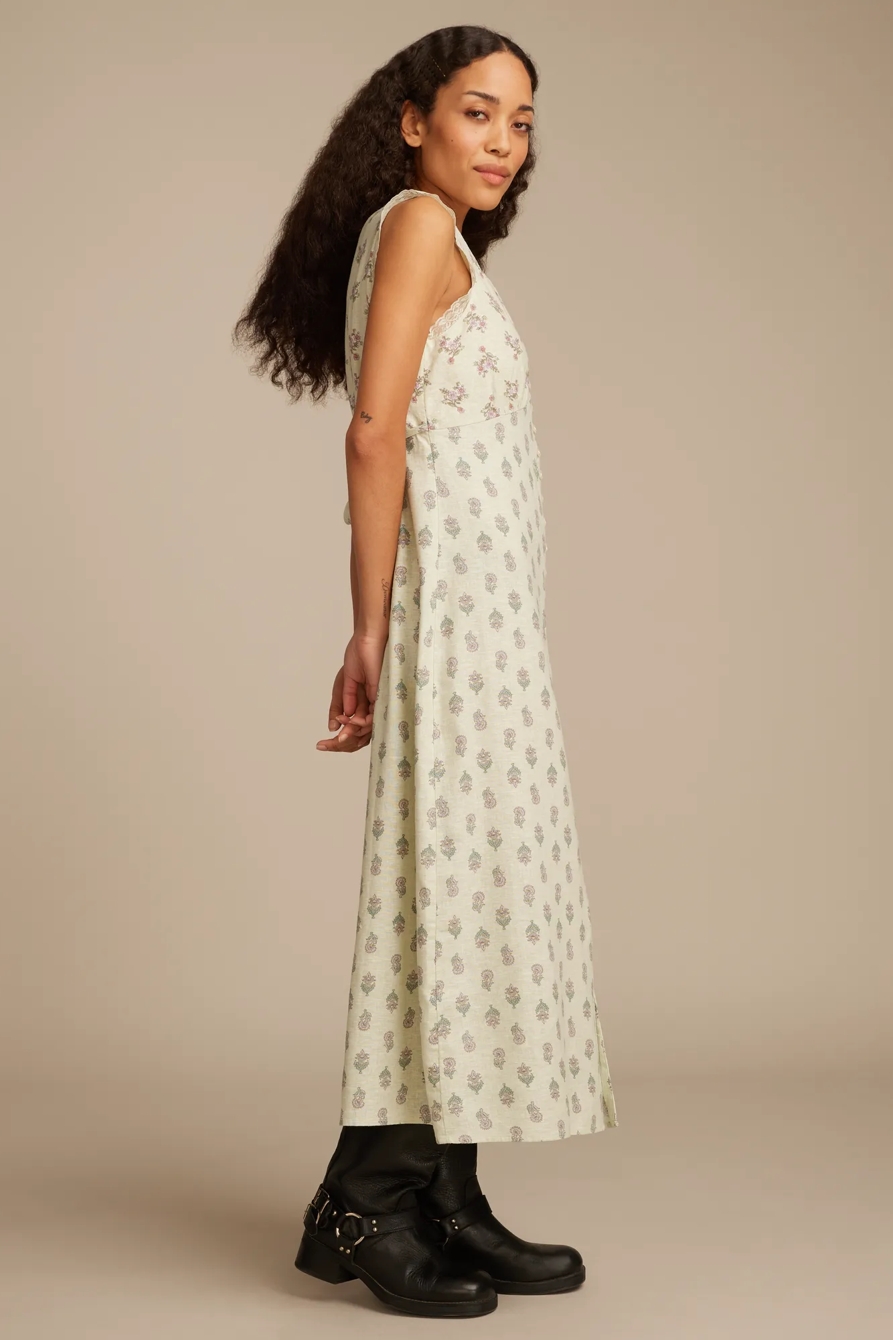 PRINTED BUTTON FRONT MAXI DRESS, image 4