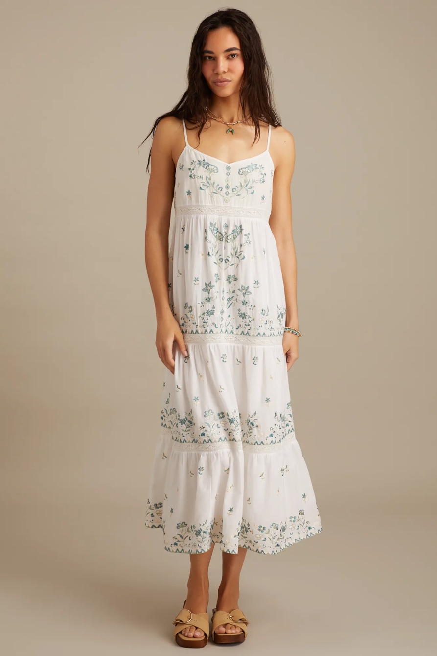 EMBROIDERED FLORAL MAXI DRESS, image 3