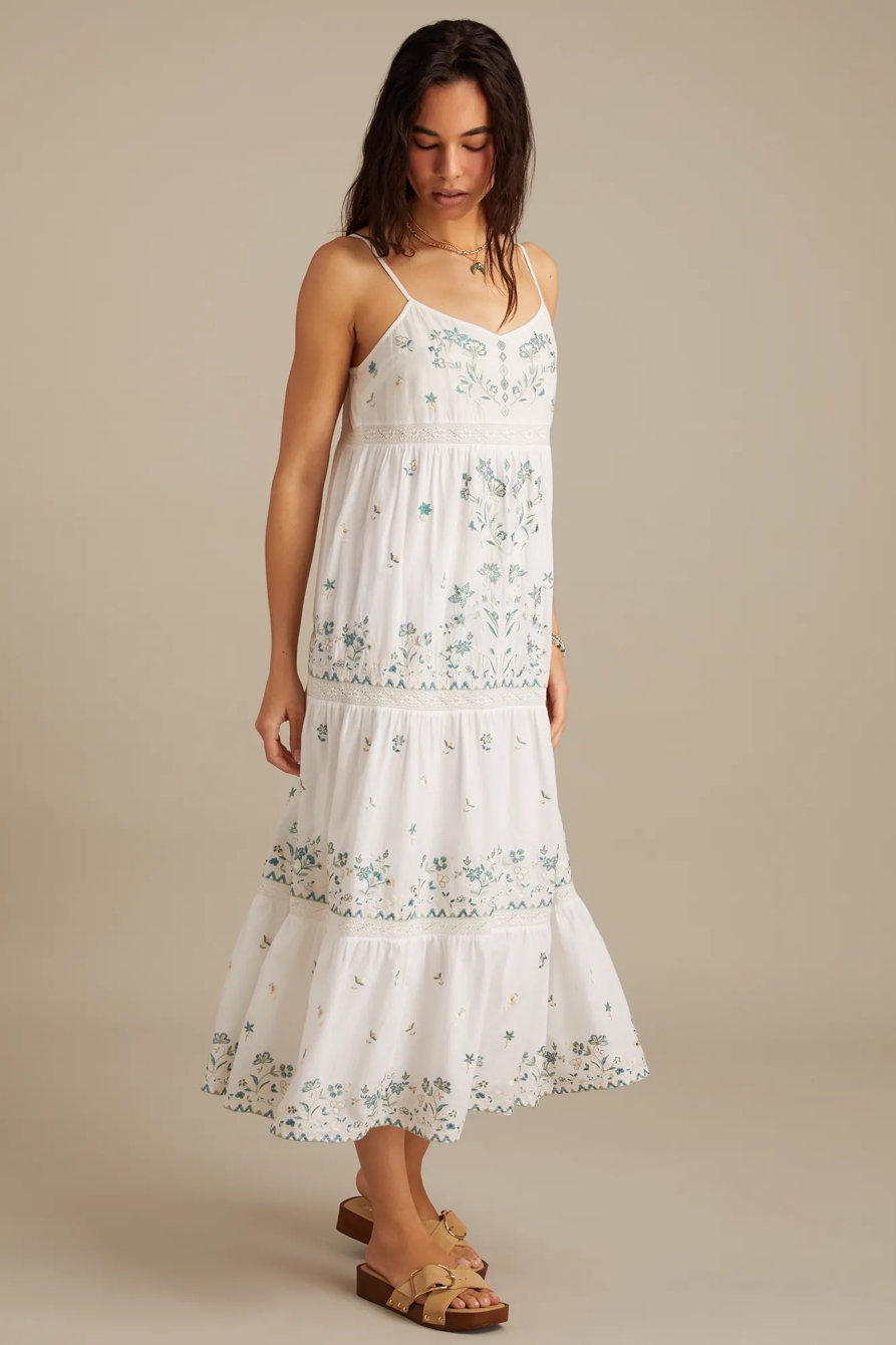 EMBROIDERED FLORAL MAXI DRESS, image 4