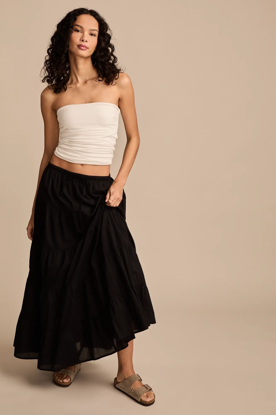 TIERED MAXI SKIRT