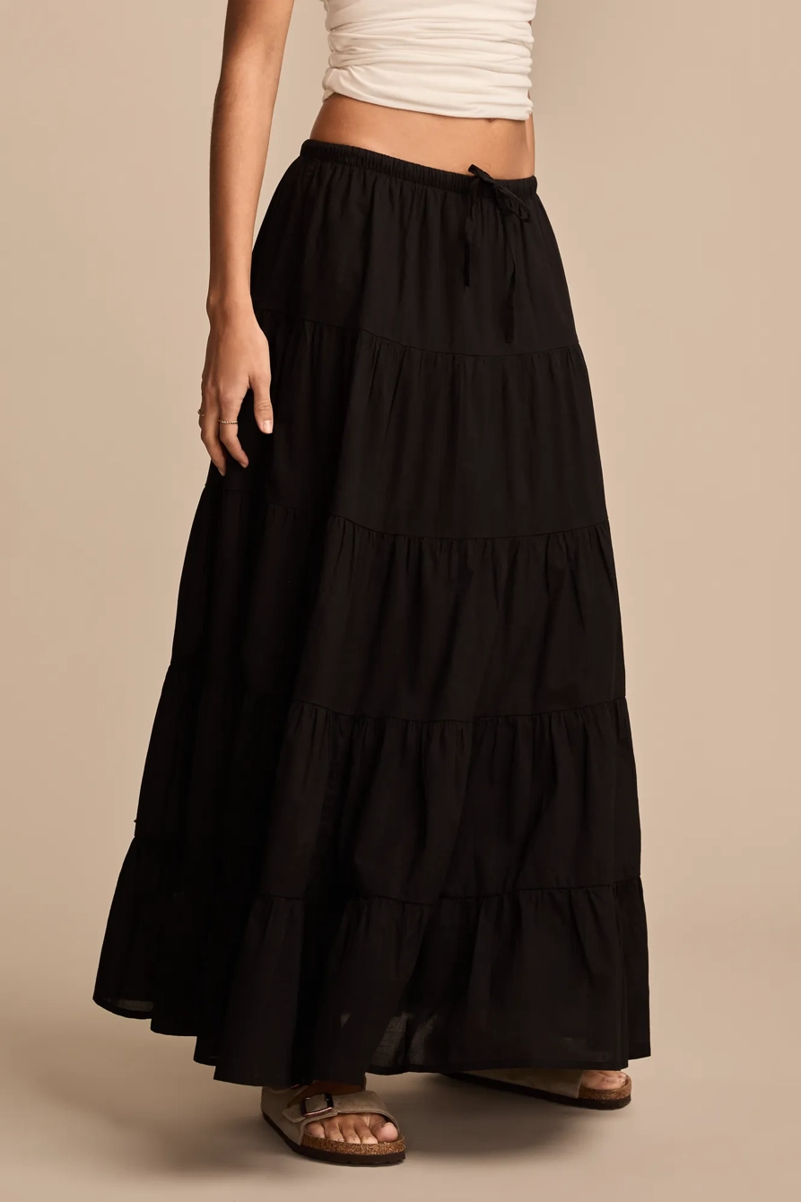 TIERED MAXI SKIRT
