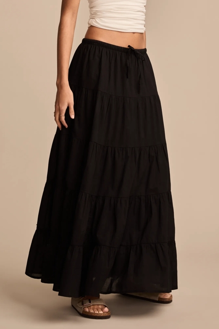 TIERED MAXI SKIRT, image 4