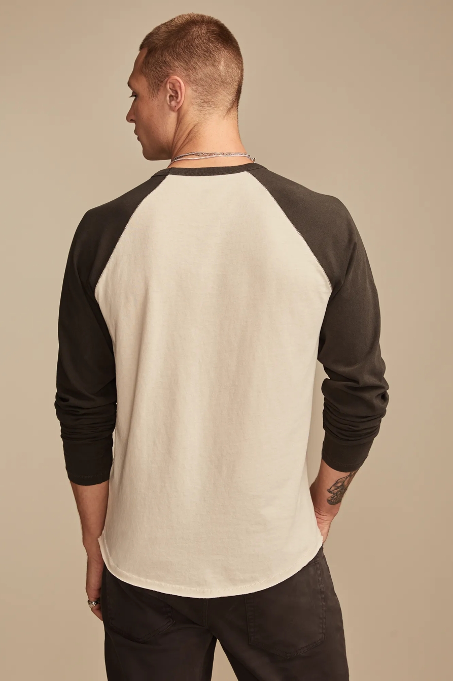 WASHED COTTON RAGLAN BASEBALL TEE, image 4