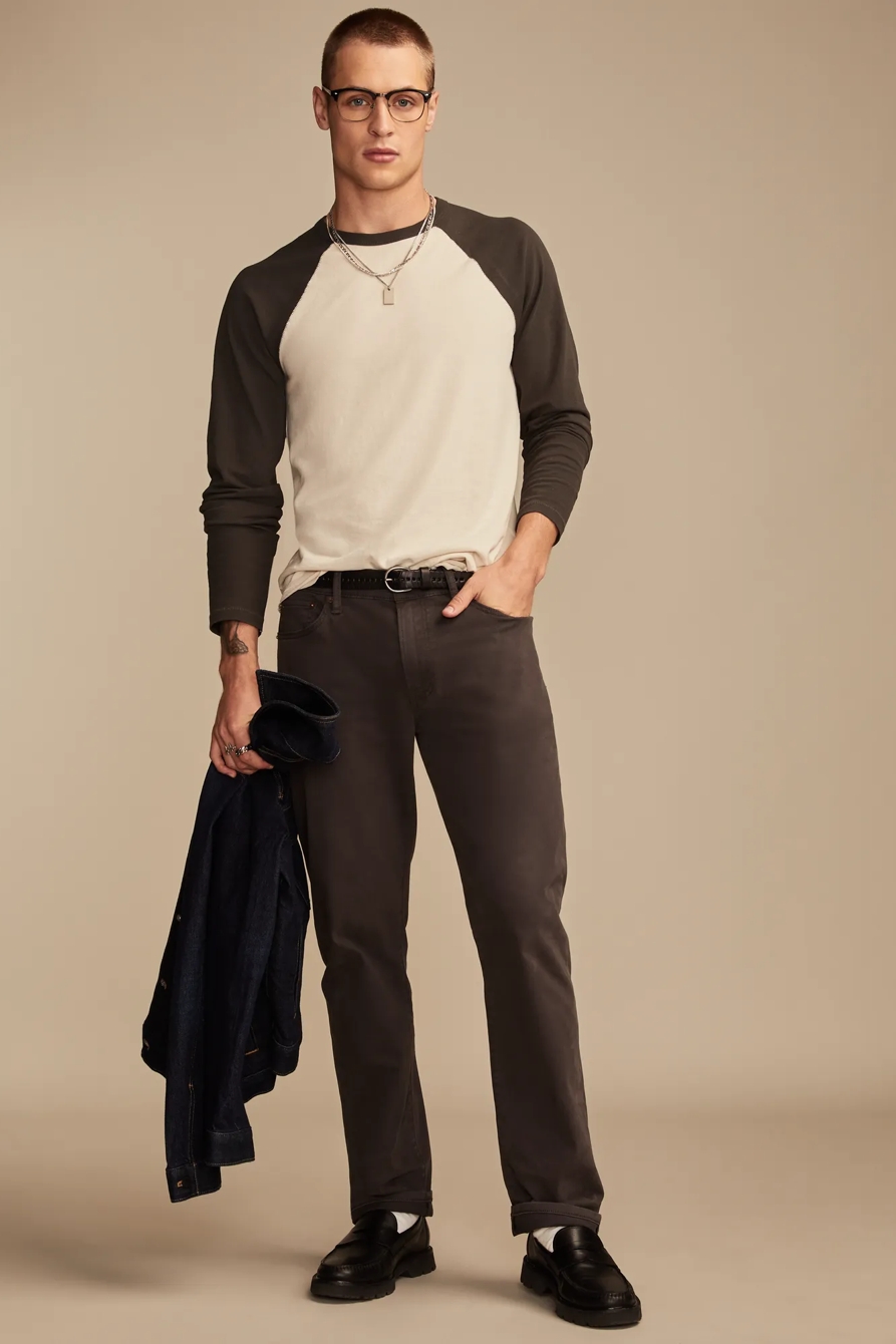 WASHED COTTON RAGLAN BASEBALL TEE, image 5