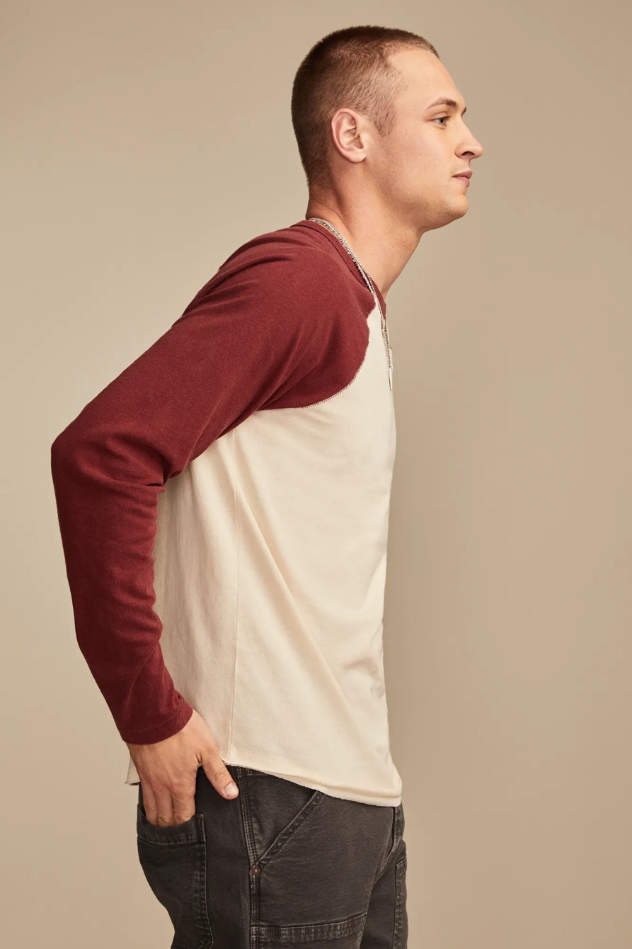WASHED COTTON RAGLAN BASEBALL TEE, image 3