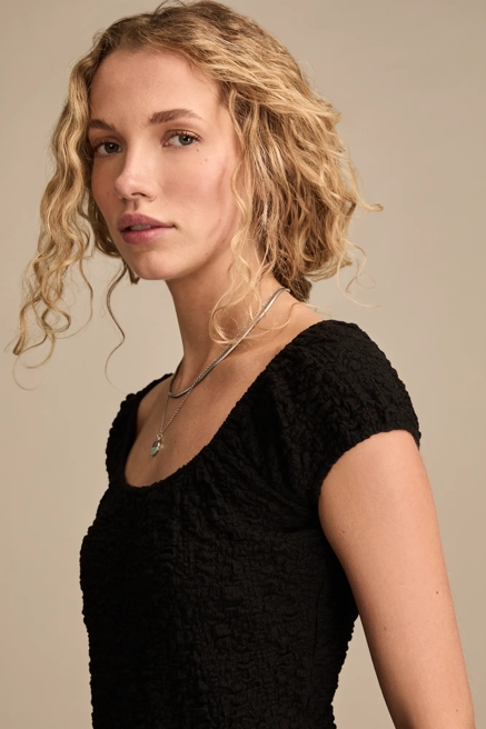 SHORT SLEEVE TEXTURED TOP, image 3