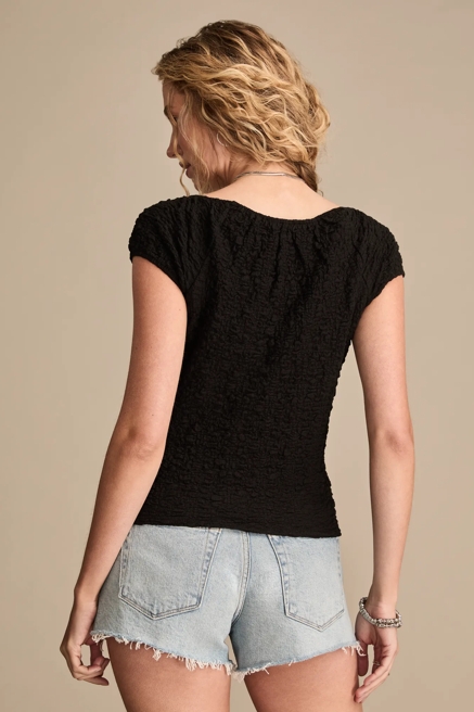SHORT SLEEVE TEXTURED TOP, image 4