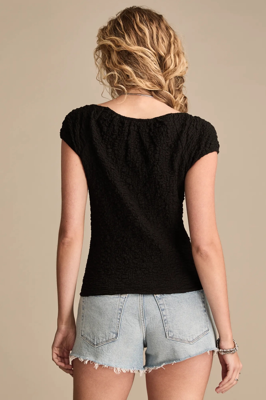 SHORT SLEEVE TEXTURED TOP, image 5