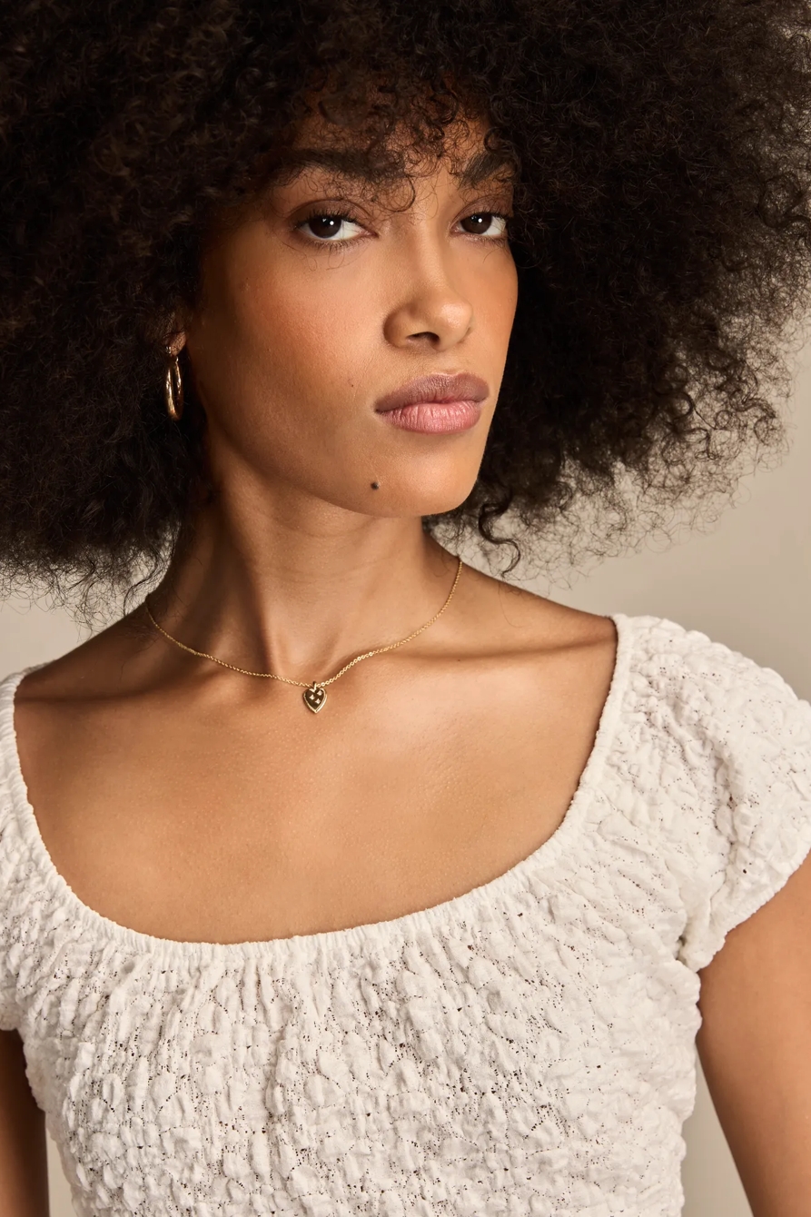 SHORT SLEEVE TEXTURED TOP, image 3