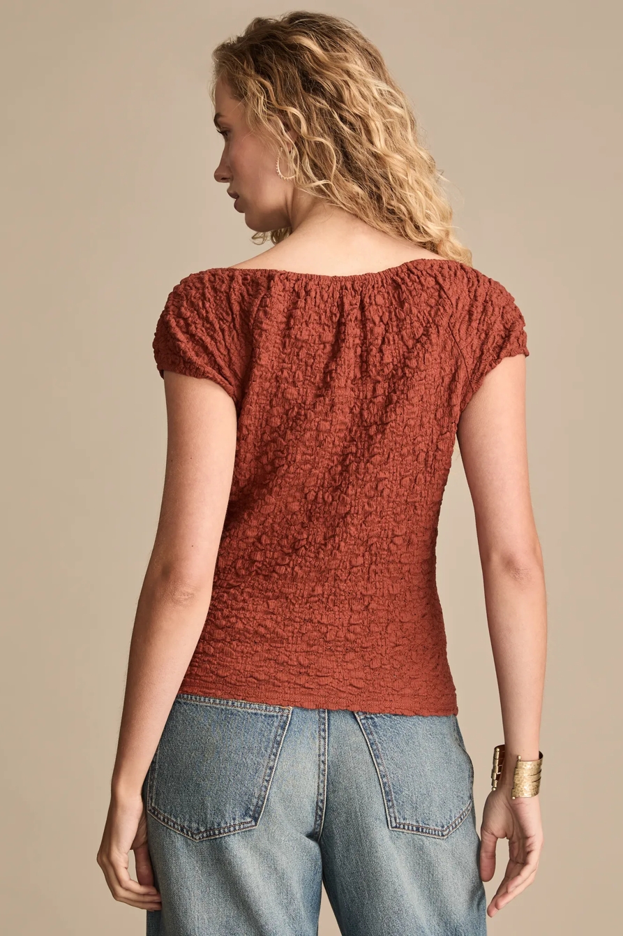 SHORT SLEEVE TEXTURED TOP, image 5