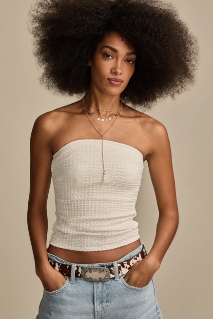 TEXTURED TUBE TOP, image 1