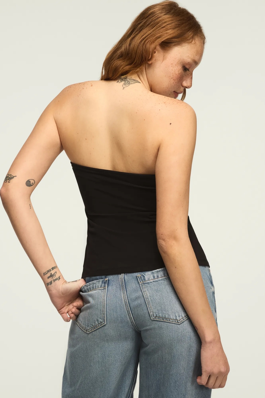 FOLDOVER KNIT TUBE TOP, image 3