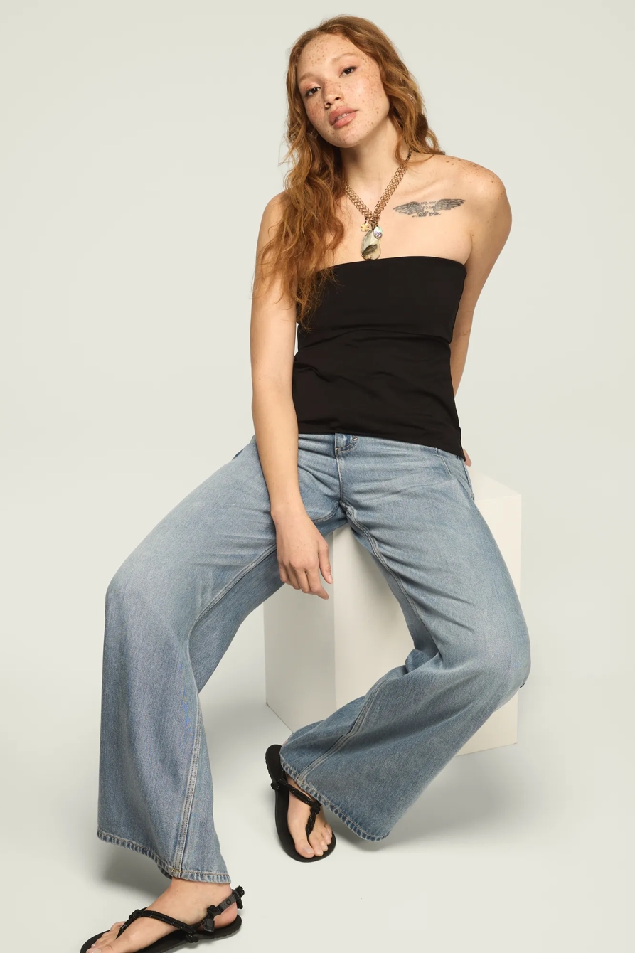 FOLDOVER KNIT TUBE TOP, image 5