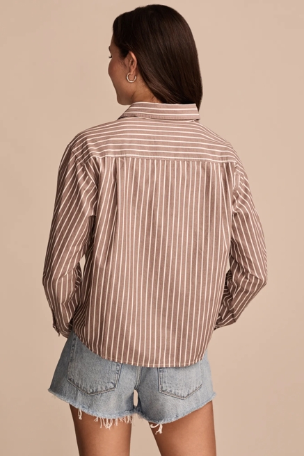 POPLIN CROPPED BUTTON DOWN, image 3