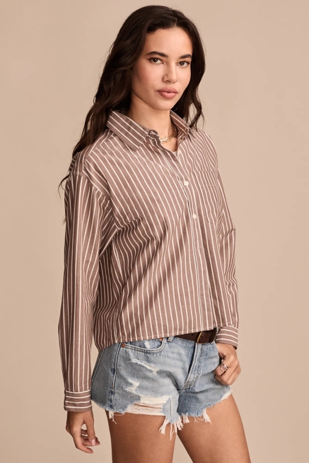 POPLIN CROPPED BUTTON DOWN, image 4
