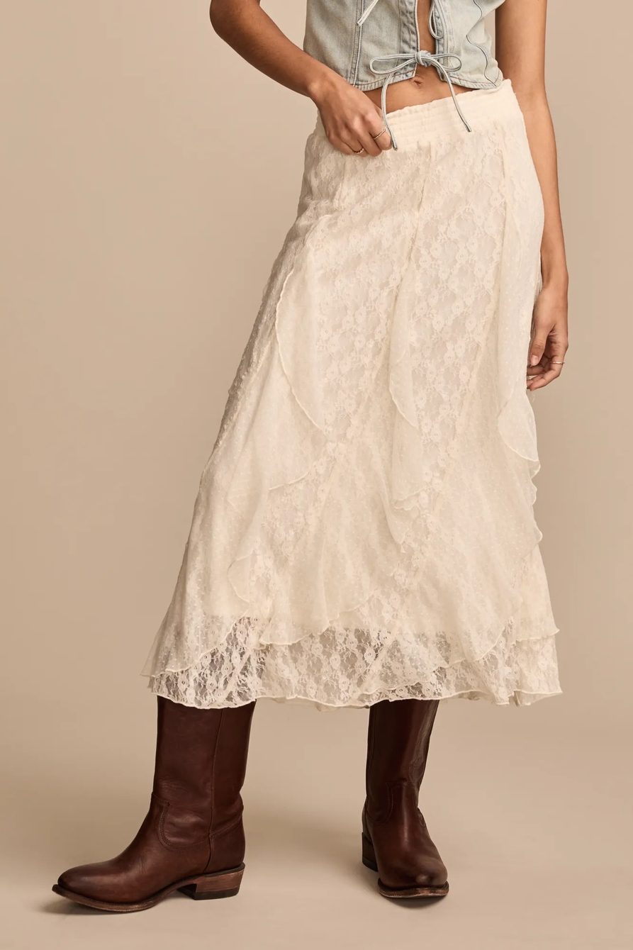LACE MIDI SKIRT, image 2
