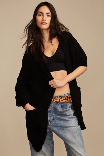 TEXTURED SLEEVE CARDIGAN, image 1
