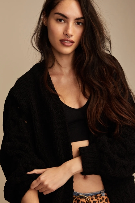 TEXTURED SLEEVE CARDIGAN, image 2