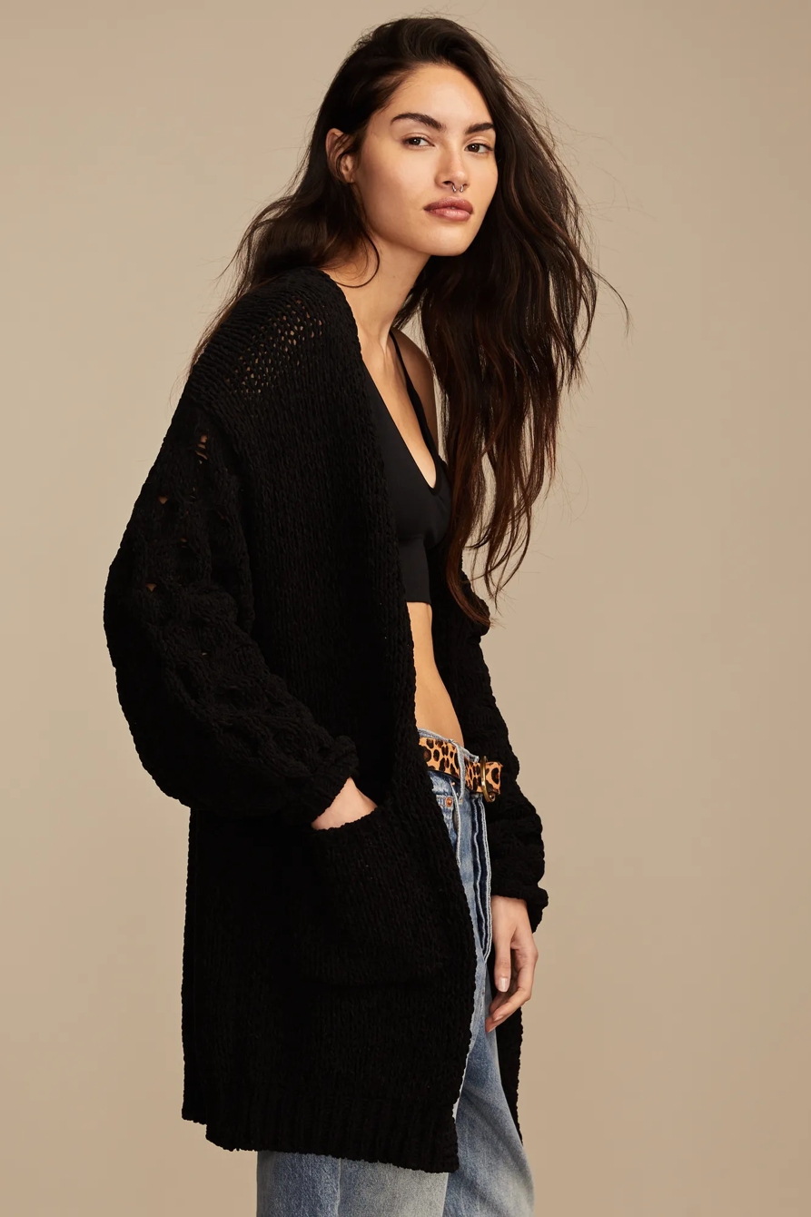 TEXTURED SLEEVE CARDIGAN, image 3
