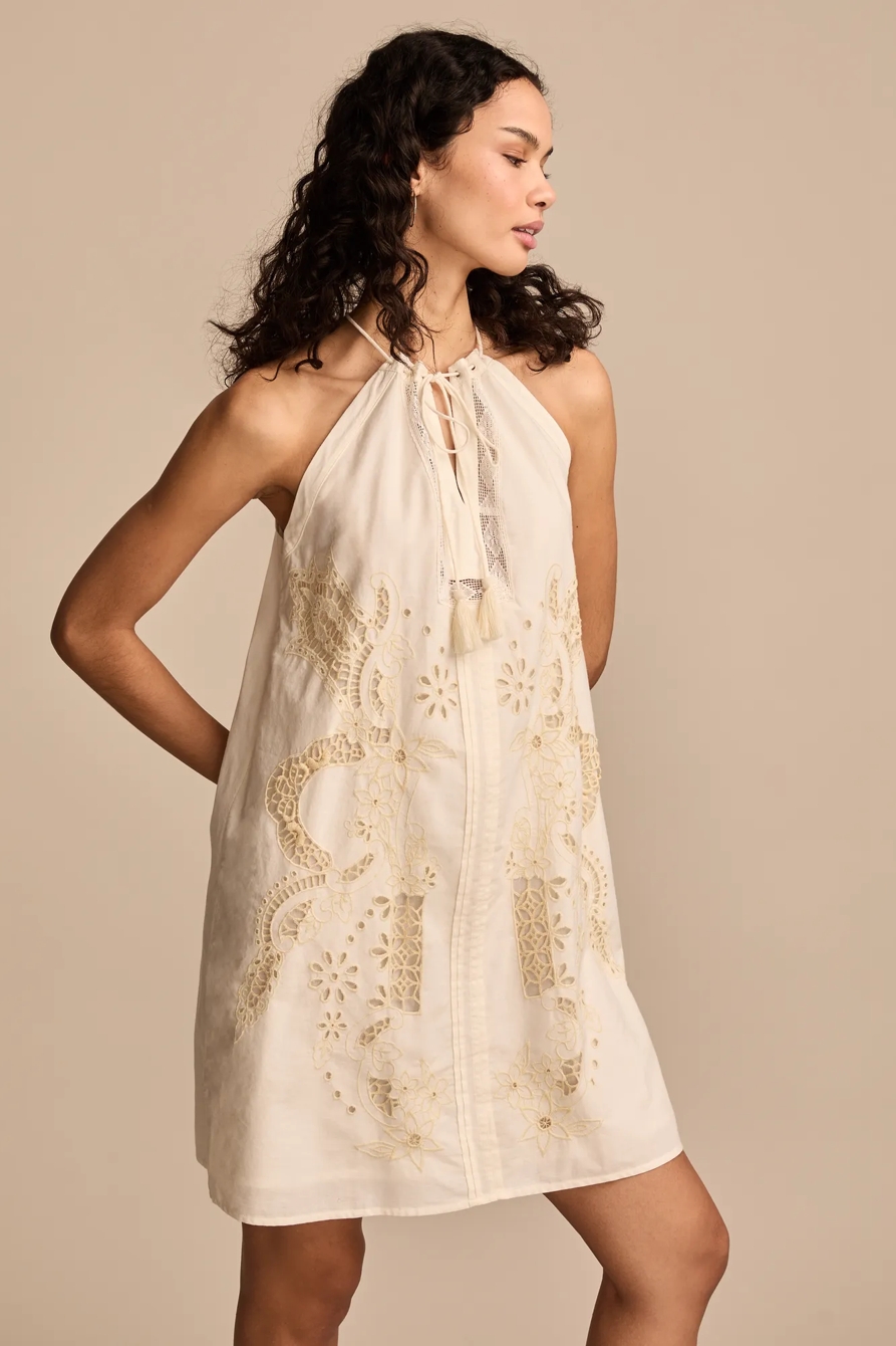 EMBROIDERED SHIFT MINI DRESS, image 4