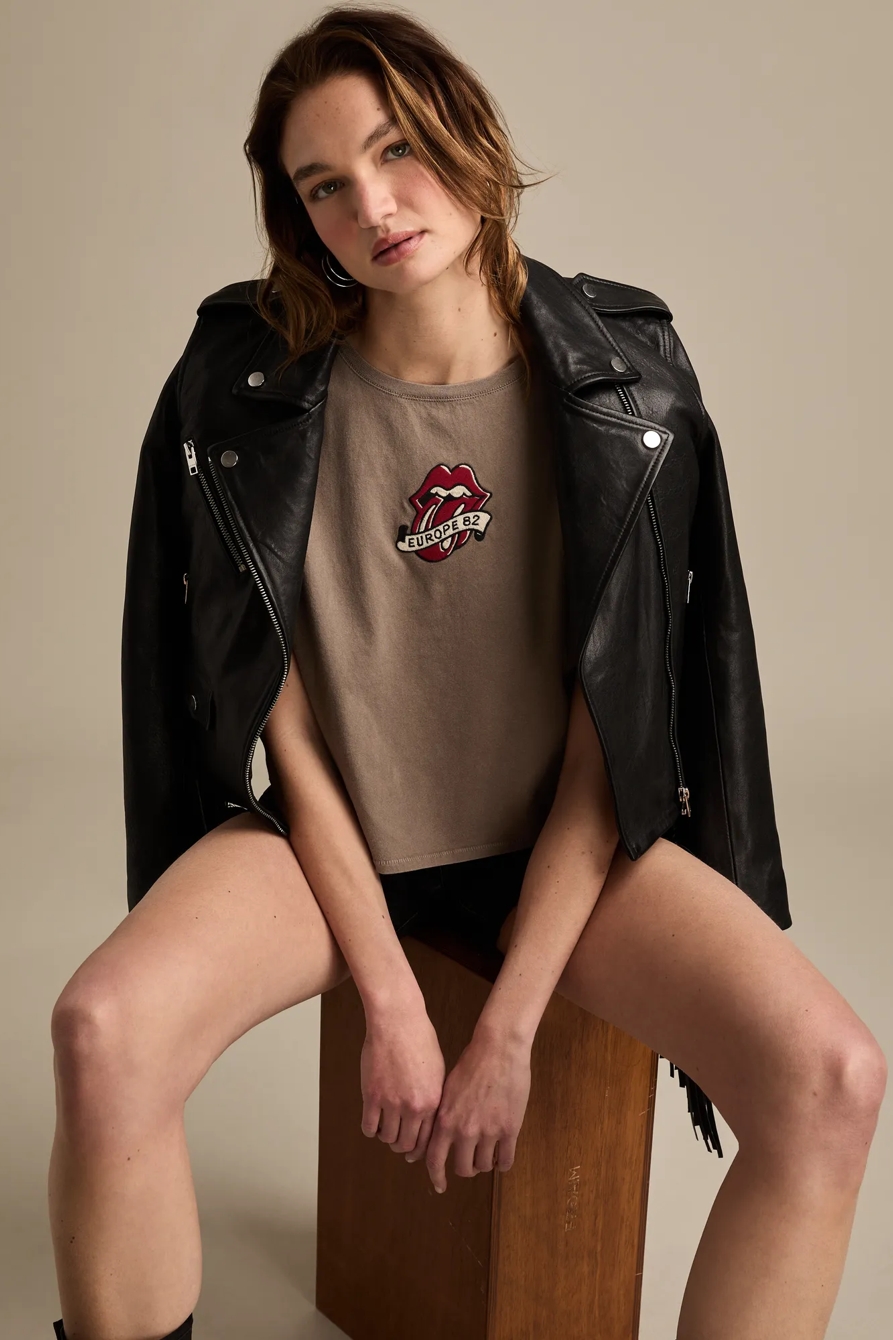 ROLLING STONES PATCH  CLASSIC CROP TEE, image 5