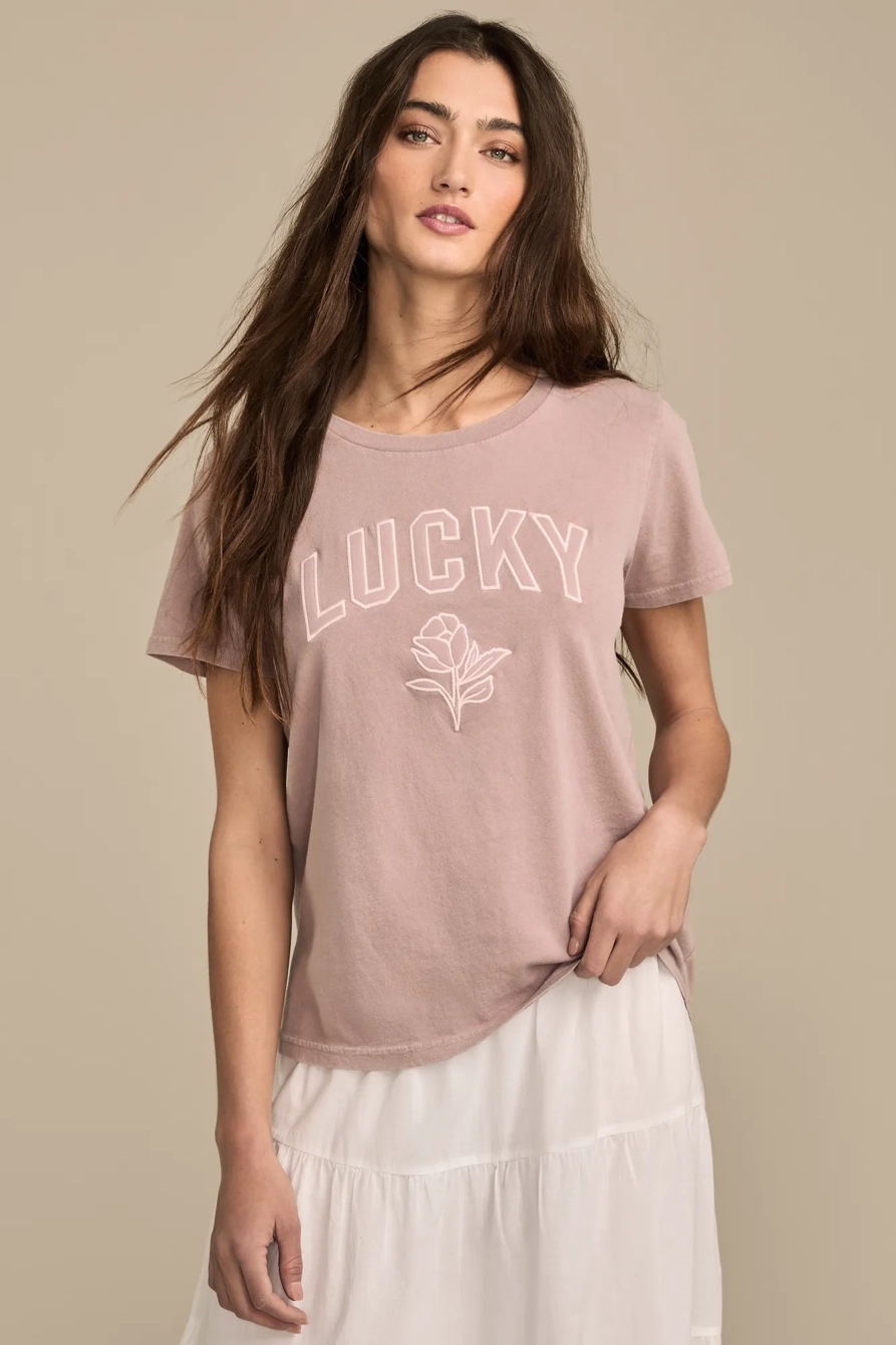 LUCKY TONAL APPLIQUE CLASSIC CREW