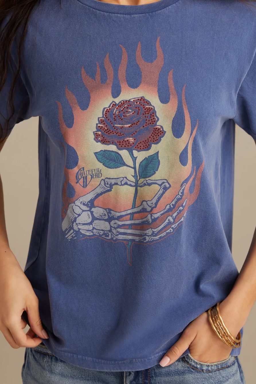 GRATEFUL DEAD ROSE BOYFRIEND TEE, image 2