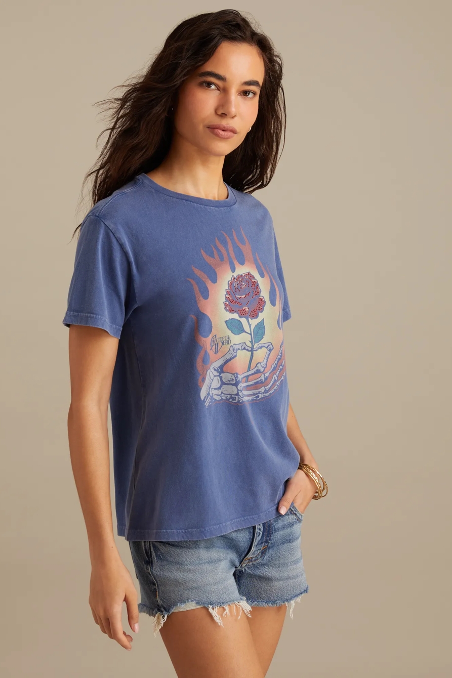 GRATEFUL DEAD ROSE BOYFRIEND TEE, image 3