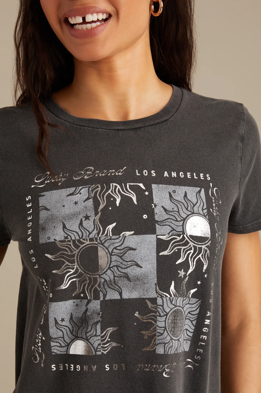 SUN GRID BOYFRIEND TEE, image 2
