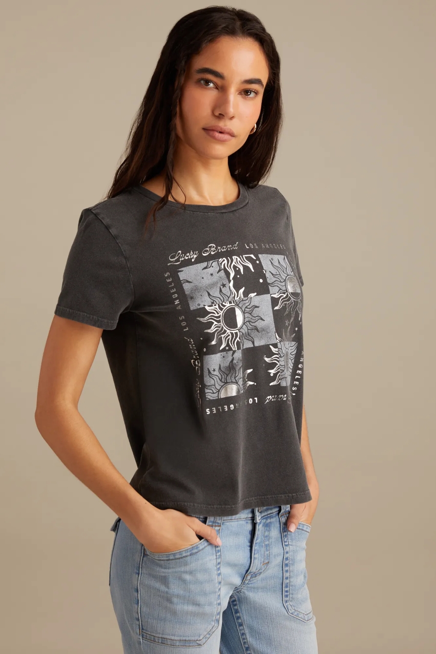 SUN GRID BOYFRIEND TEE, image 3