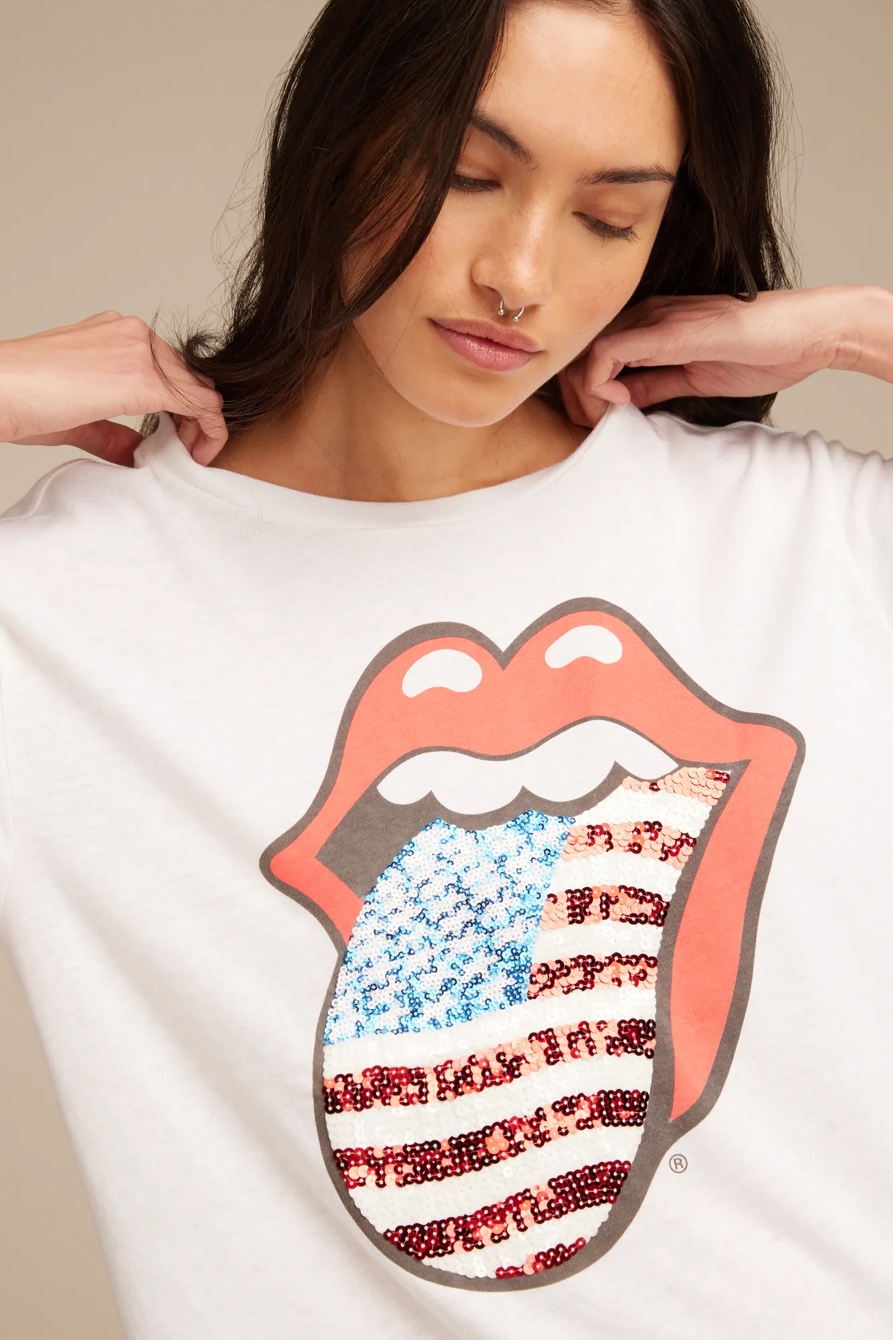 ROLLING STONES AMERICAN FLAG BOYFRIEND TEE, image 2