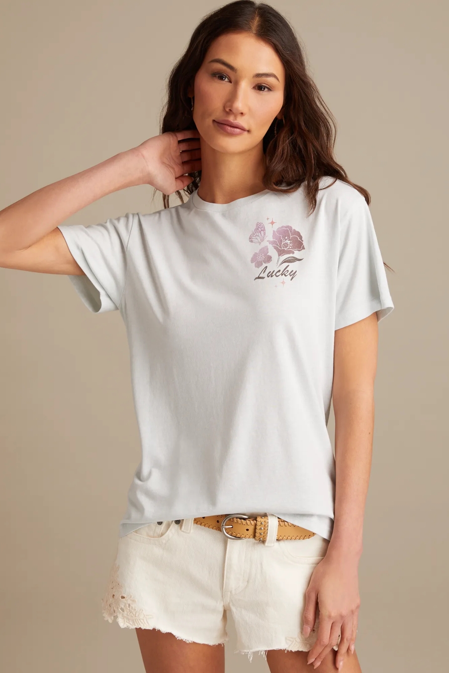 BRANDED FLORAL BOYFRIEND TEE, image 2