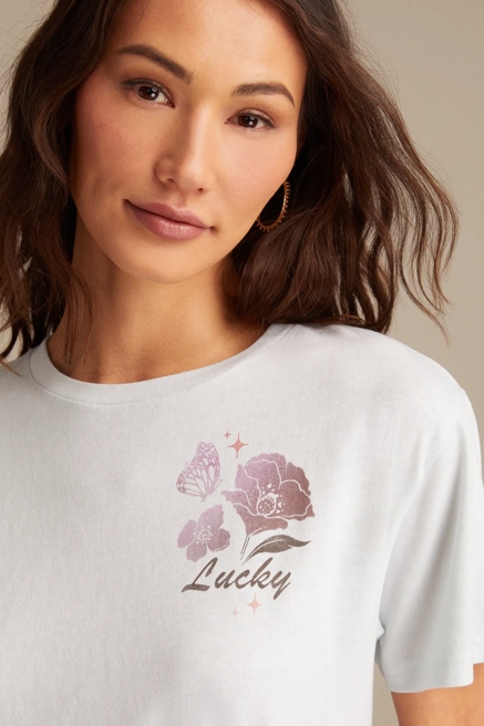 LUCKY FLORAL BOYFRIEND TEE, image 3
