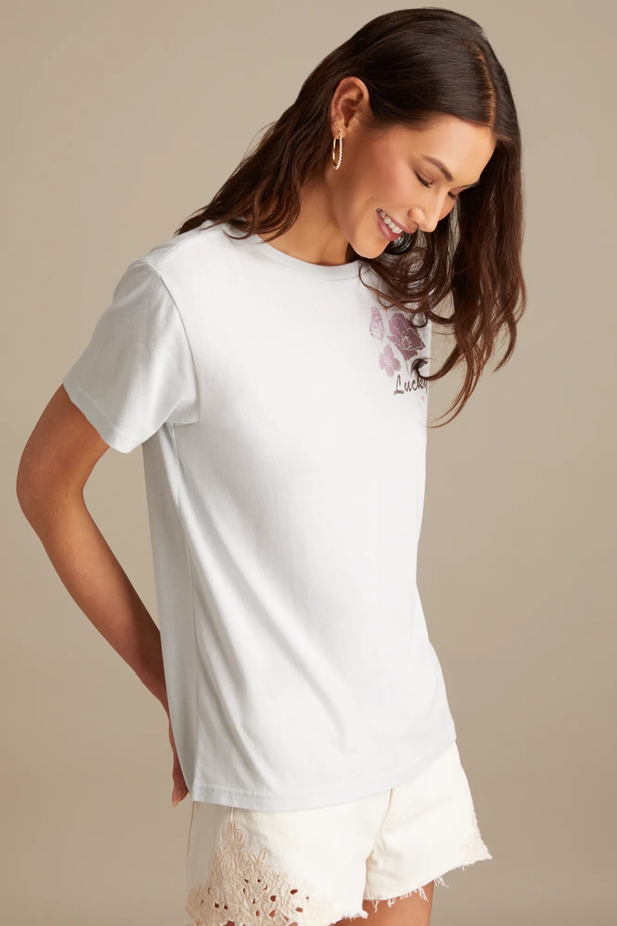 BRANDED FLORAL BOYFRIEND TEE, image 4