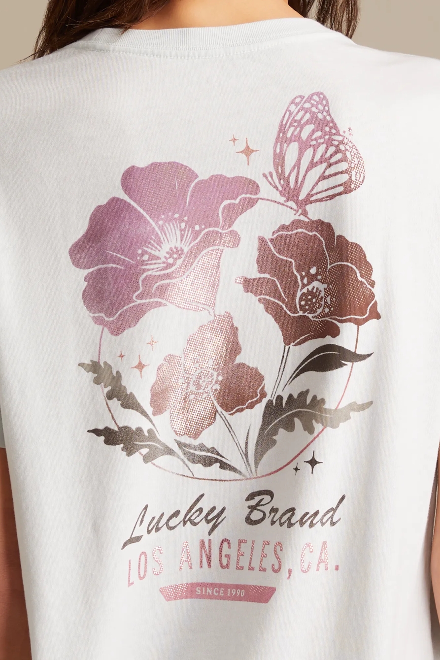 BRANDED FLORAL BOYFRIEND TEE, image 5