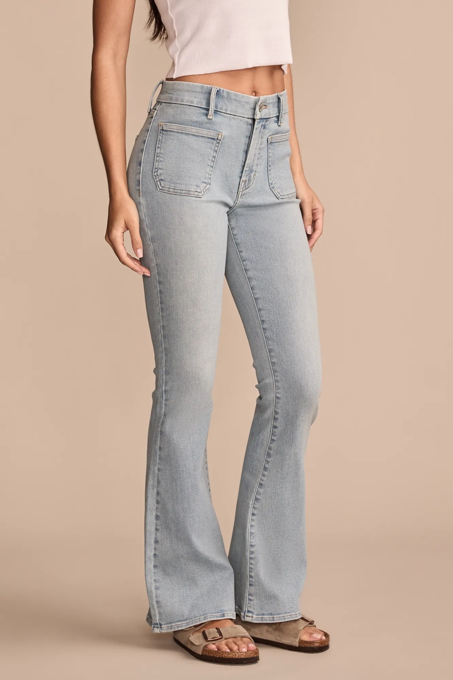 HIGH RISE STEVIE PATCH POCKET FLARE, image 6