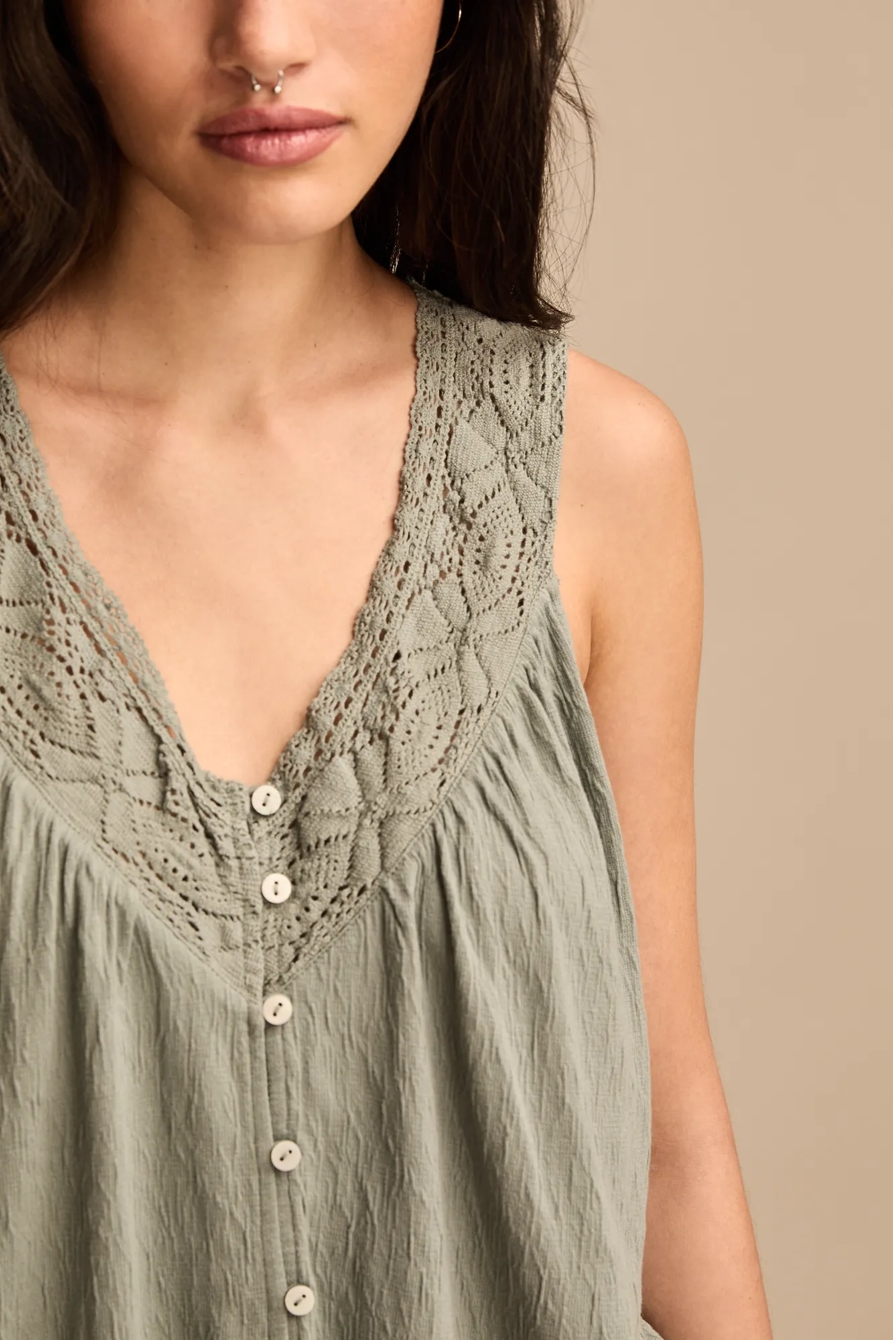 LACE TRIM TANK, image 3