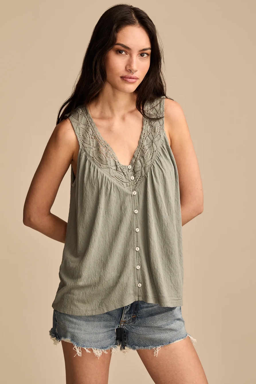 LACE TRIM TANK, image 4