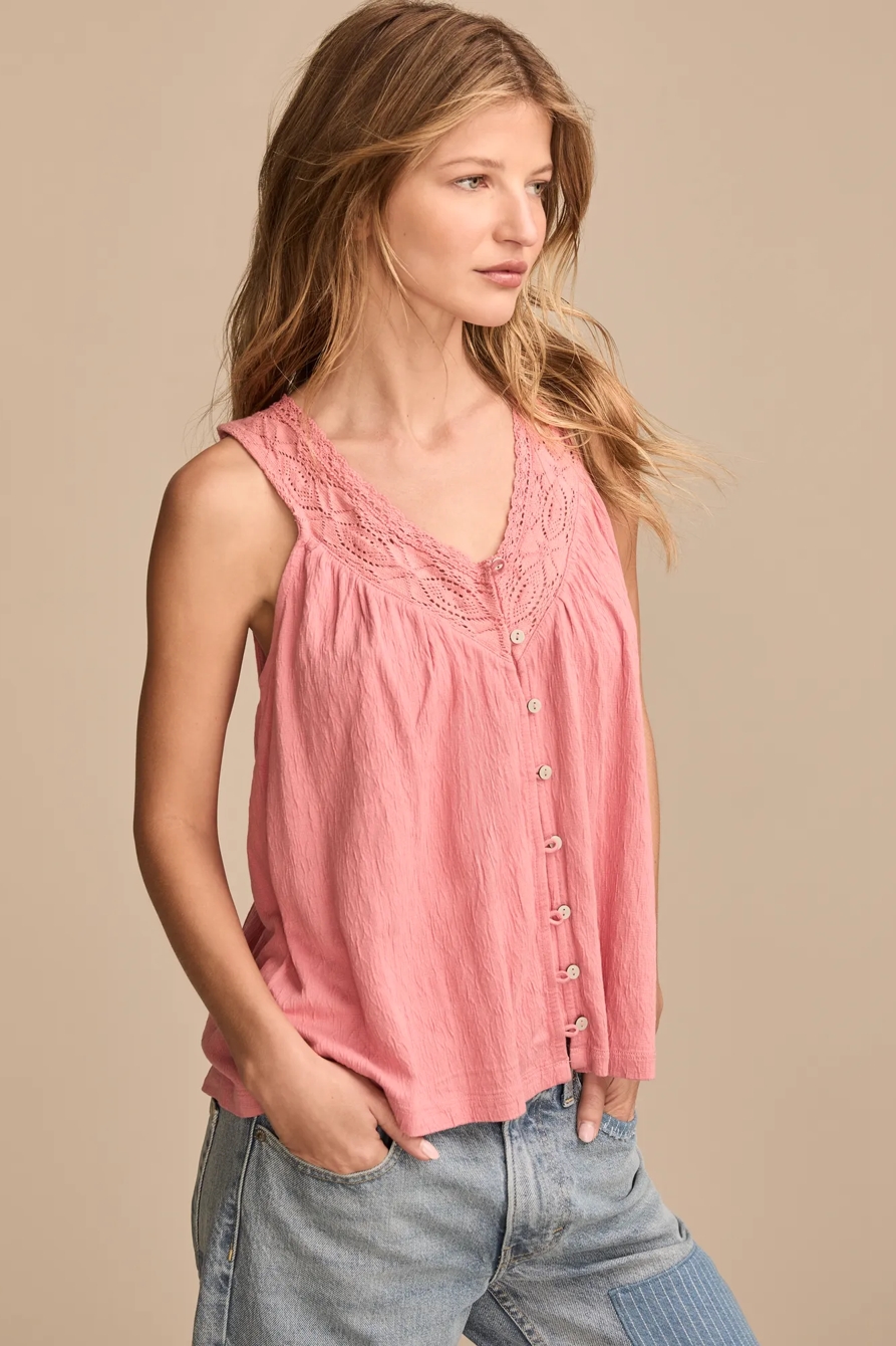 LACE TRIM TANK, image 3