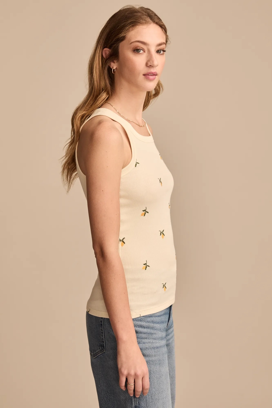 RIBBED ESSENTIAL EMBROIDERED TANK, image 4