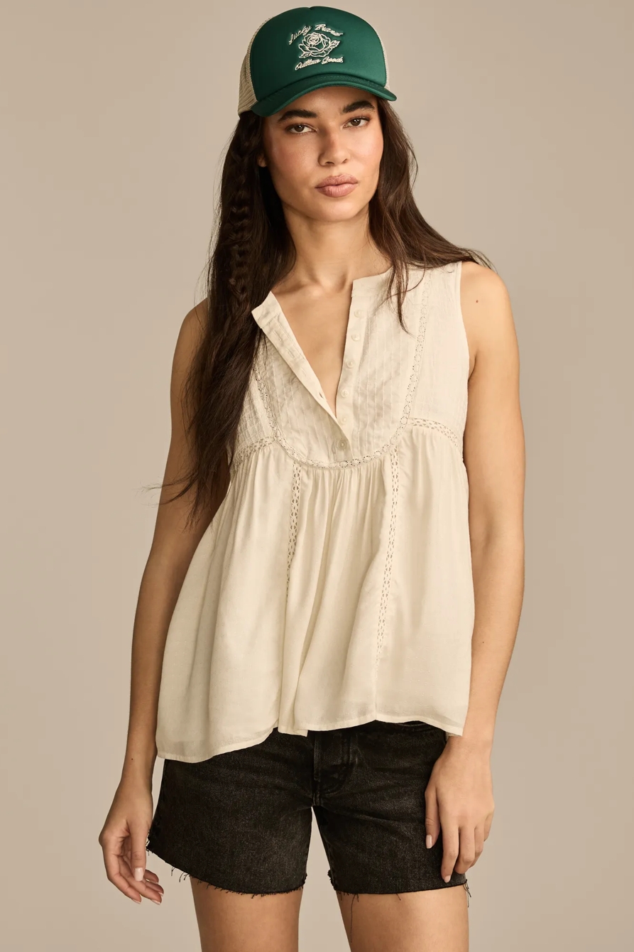 TRAPUNTO SLEEVELESS SHIRT, image 1