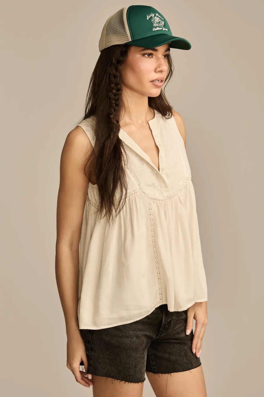TRAPUNTO SLEEVELESS SHIRT, image 3