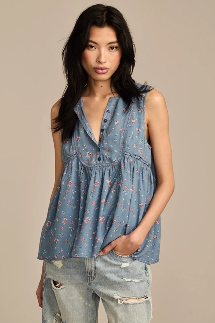 TRAPUNTO SLEEVELESS SHIRT, image 1