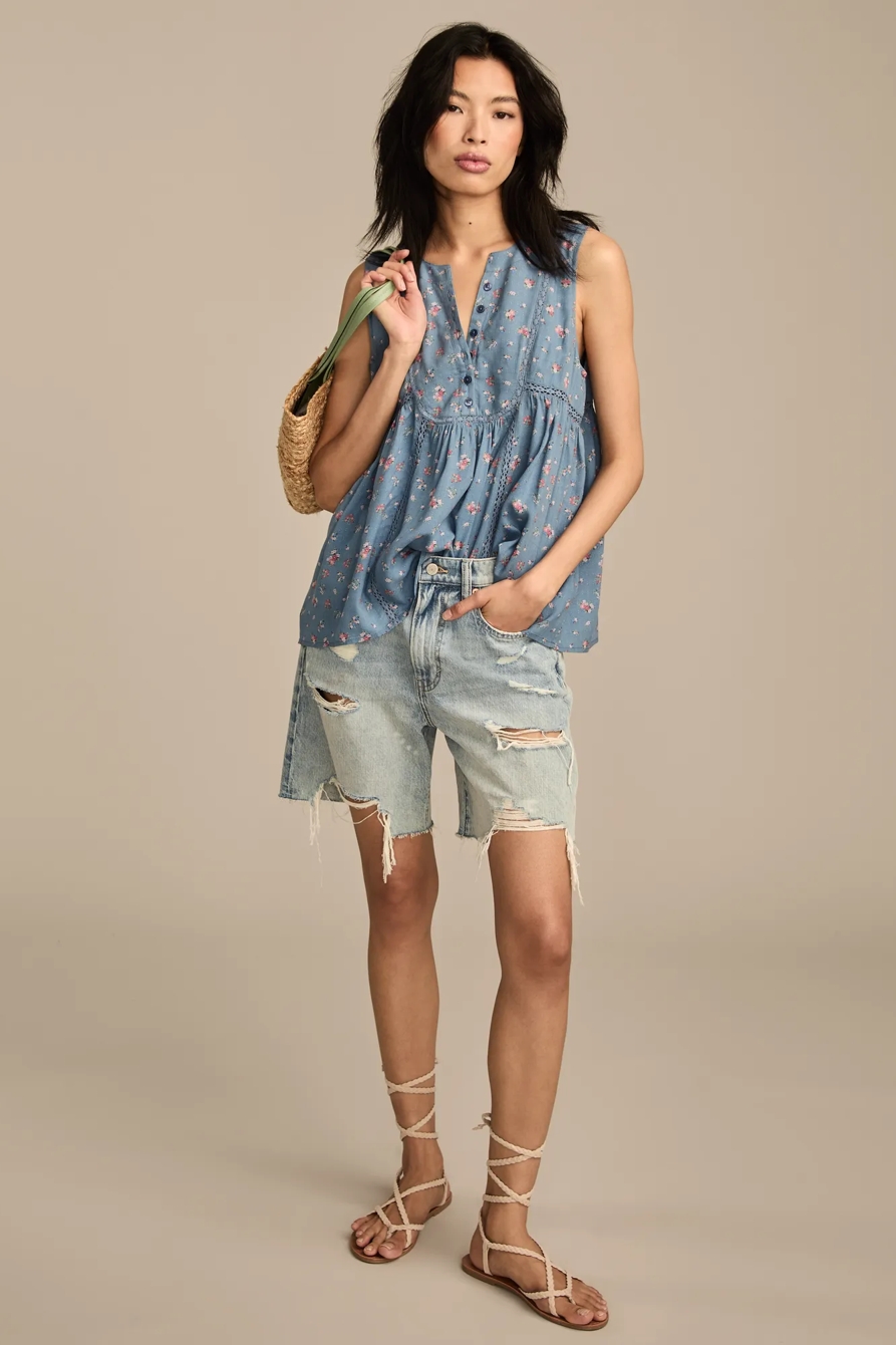 TRAPUNTO SLEEVELESS SHIRT, image 5